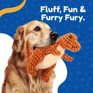 inosaur Plush Dog Toy – With Squeaker