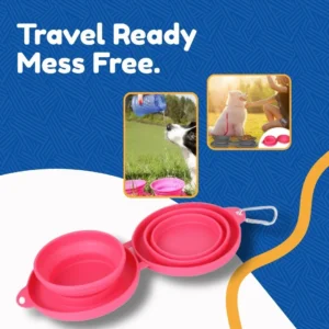 Travel-Ready Pet Feeding Bowl Set – Foldable, Safe, and Easy to Clean